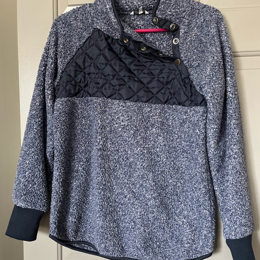 Fuzzy blue pullover